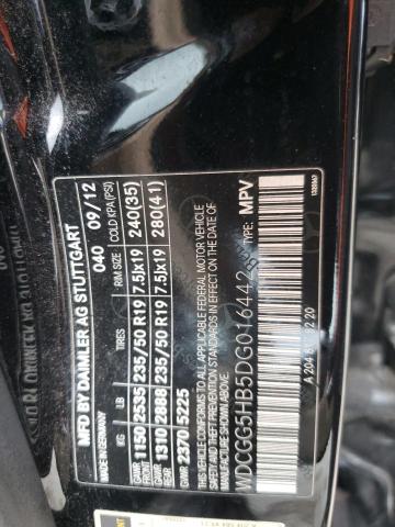 WDCGG5HB5DG016442 - 2013 MERCEDES-BENZ GLK 350 შავი ფოტო 13