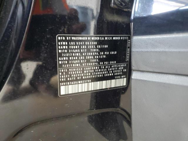 3VV1B7AX6JM023799 - 2018 VOLKSWAGEN TIGUAN S Czarny zdjęcie 13