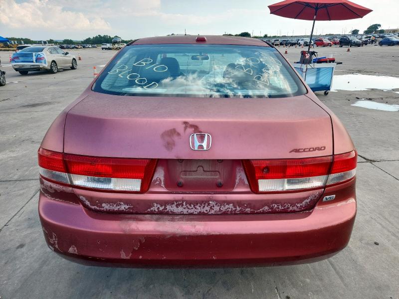 1HGCM665X4A032849 - 2004 HONDA ACCORD EX RED photo 6