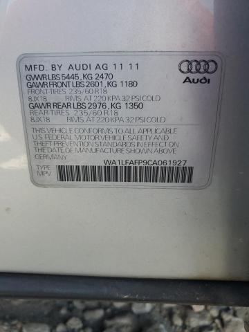 WA1LFAFP9CA061927 - 2012 AUDI Q5 PREMIUM PLUS SILVER photo 12