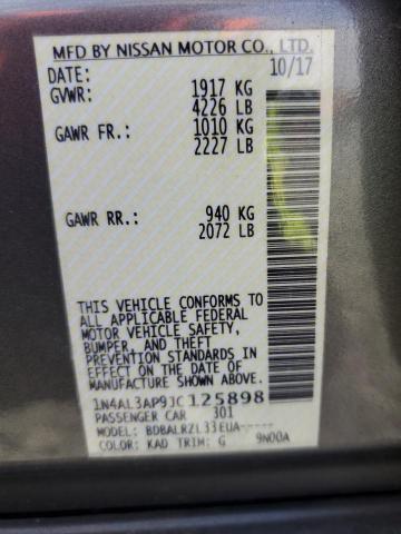 1N4AL3AP9JC125898 - 2018 NISSAN ALTIMA 2.5 ნაცრისფერი ფოტო 12