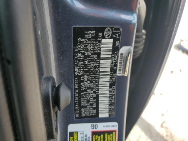 2T1BURHE0FC457178 - 2015 TOYOTA COROLLA L BLUE photo 13