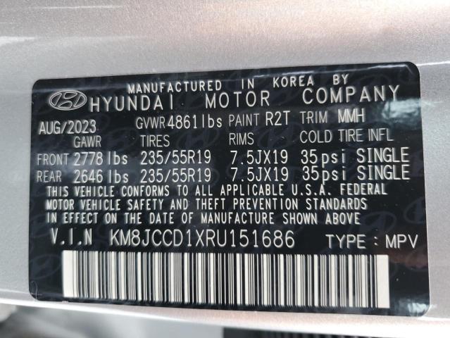 KM8JCCD1XRU151686 - 2024 HYUNDAI TUCSON SEL CONVENIENCE SILVER photo 14