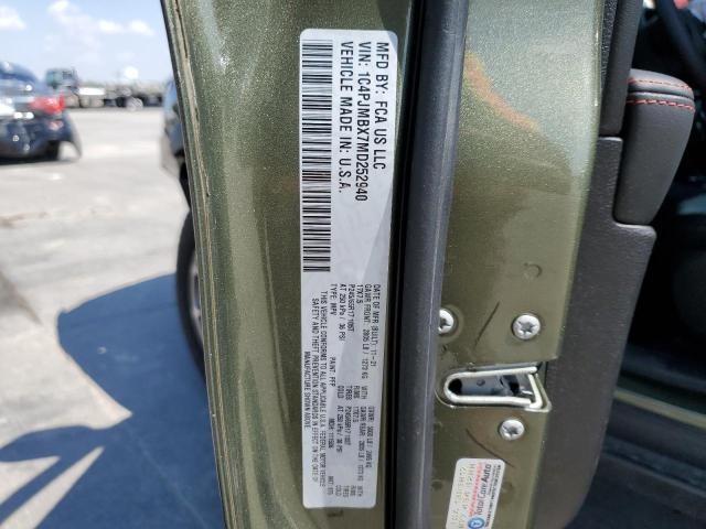 1C4PJMBX7MD252940 - 2021 JEEP CHEROKEE TRAILHAWK GREEN photo 12