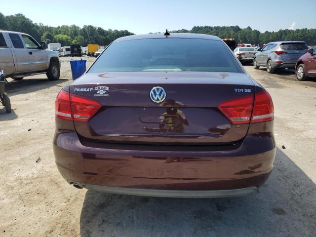 1VWBN7A36DC127462 - 2013 VOLKSWAGEN PASSAT SE BURGUNDY photo 6