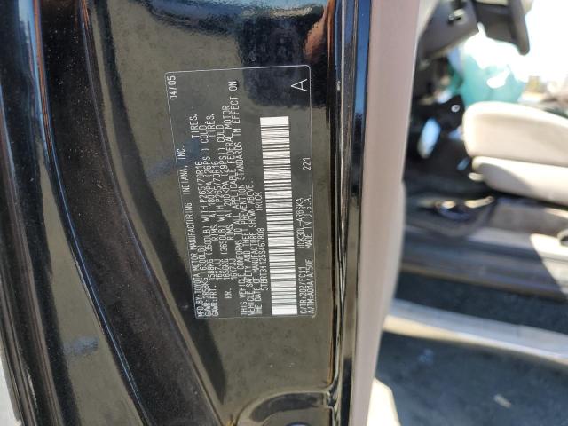 5TBRT34125S467808 - 2005 TOYOTA TUNDRA ACCESS CAB SR5 BLACK photo 12