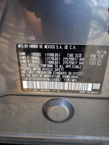 3CZRU6H36HM704882 - 2017 HONDA HR-V LX CHARCOAL photo 13