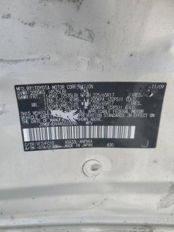 JTMBF4DV4A5023046 - 2010 TOYOTA RAV4 SILVER photo 13