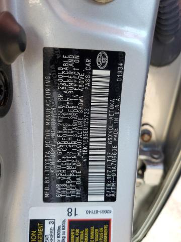 4T1BK1EB5EU125722 - 2014 TOYOTA AVALON BASE 银色 照片 12