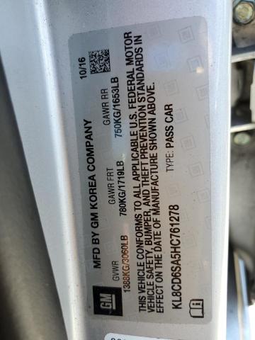 KL8CD6SA5HC761278 - 2017 CHEVROLET SPARK 1LT SILVER photo 13