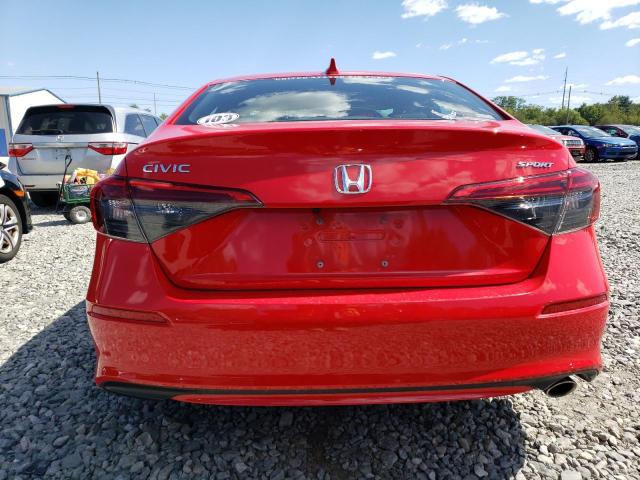 2HGFE2F50NH505924 - 2022 HONDA CIVIC SPORT RED photo 6