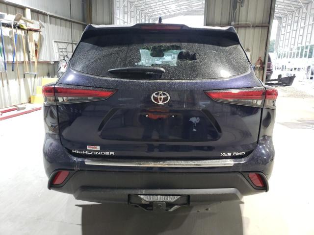5TDGZRBH4NS244010 - 2022 TOYOTA HIGHLANDER XLE BLUE photo 6