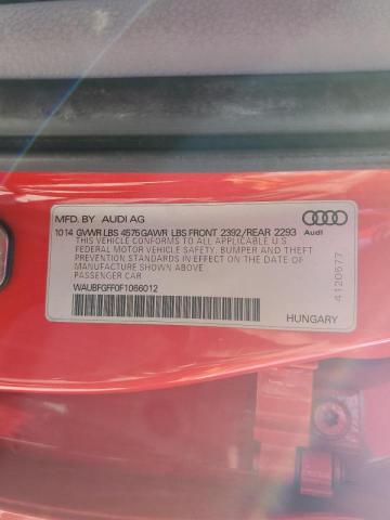 WAUBFGFF0F1066012 - 2015 AUDI A3 PREMIUM RED photo 12