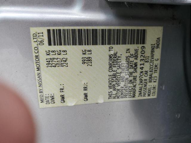 1N4AL2AP7CN413209 - 2012 NISSAN ALTIMA BASE შავი ფოტო 24