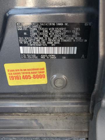 2T3WFREV6DW011815 - 2013 TOYOTA RAV4 XLE GRAY photo 13