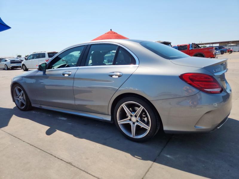 55SWF4KB0FU088068 - 2015 MERCEDES-BENZ C 300 4MATIC SILVER photo 2