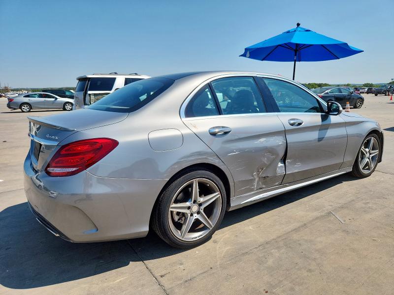 55SWF4KB0FU088068 - 2015 MERCEDES-BENZ C 300 4MATIC SILVER photo 3