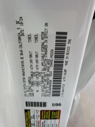 3TMLB5JN6RM069820 - 2024 TOYOTA TACOMA DOUBLE CAB თეთრი ფოტო 12