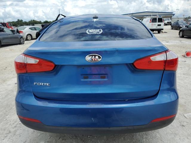 KNAFX4A66E5114219 - 2014 KIA FORTE LX BLUE photo 6