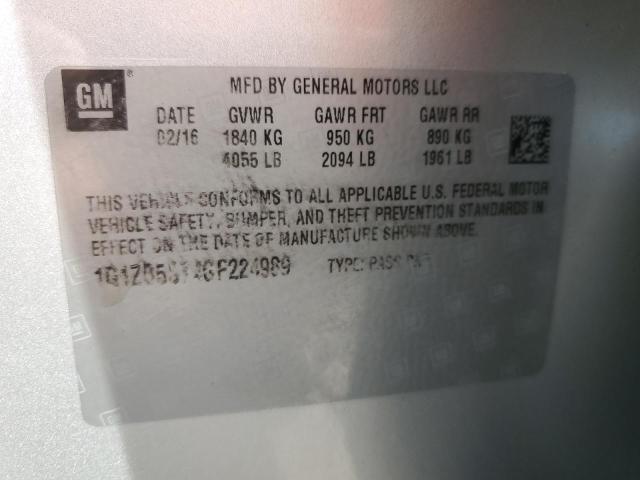 1G1ZB5ST4GF224989 - 2016 CHEVROLET MALIBU LS 银色 照片 12