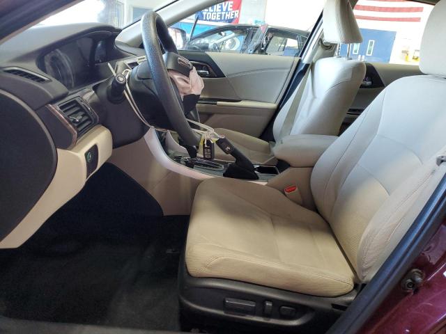 1HGCR2F77GA014356 - 2016 HONDA ACCORD EX MAROON photo 7