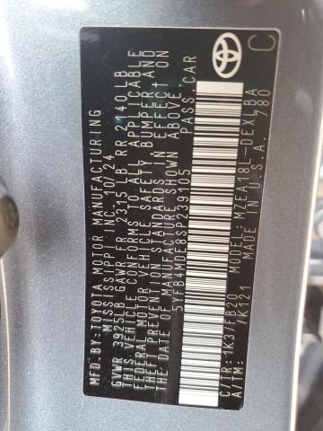 5YFB4MDE8SP239105 - 2025 TOYOTA COROLLA LE BLUE photo 12