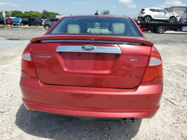 3FAHP0JAXBR249906 - 2011 FORD FUSION SEL RED photo 6