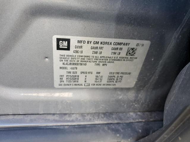 KL4CJBSB9EB706149 - 2014 BUICK ENCORE CONVENIENCE Gümüş foto 12