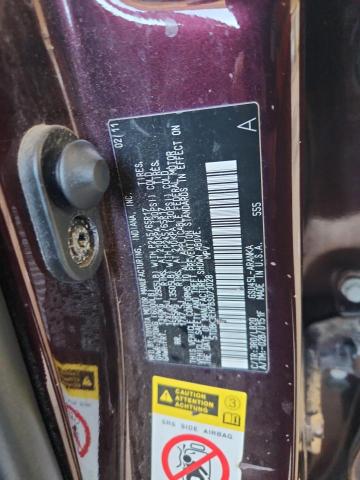 5TDBK3EH7BS073028 - 2011 TOYOTA HIGHLANDER BASE ბურგუნდია ფოტო 13