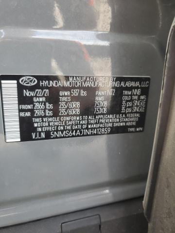 5NMS64AJ1NH412859 - 2022 HYUNDAI SANTA FE SEL 石墨色 照片 13