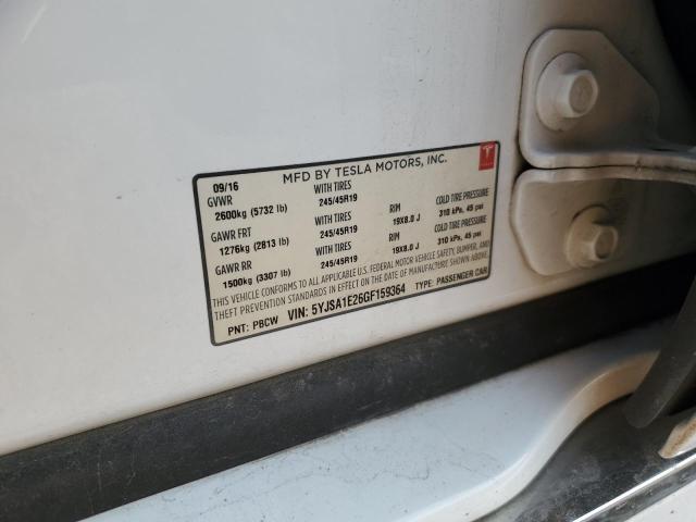 5YJSA1E26GF159364 - 2016 TESLA MODEL S Սպիտակ լուսանկար 23