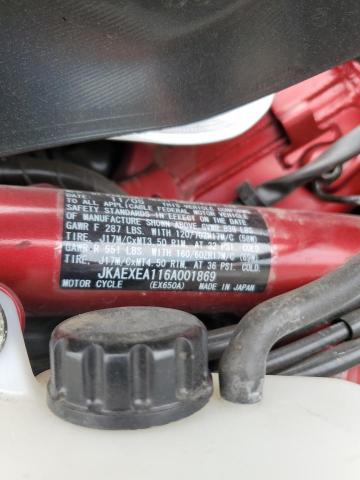 JKAEXEA116A001869 - 2006 KAWASAKI EX650 A6F SILVER photo 8