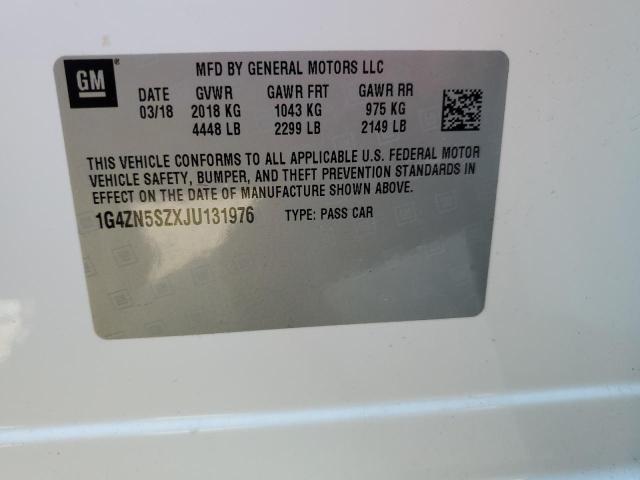 1G4ZN5SZXJU131976 - 2018 BUICK LACROSSE PREFERRED WHITE photo 12