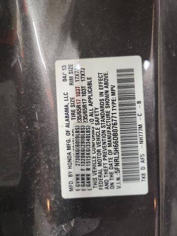 5FNRL5H66DB076771 - 2013 HONDA ODYSSEY EXL GRAY photo 13