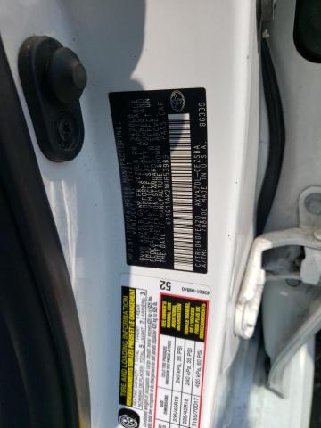 4T1G11AK2NU653989 - 2022 TOYOTA CAMRY SE WHITE photo 12