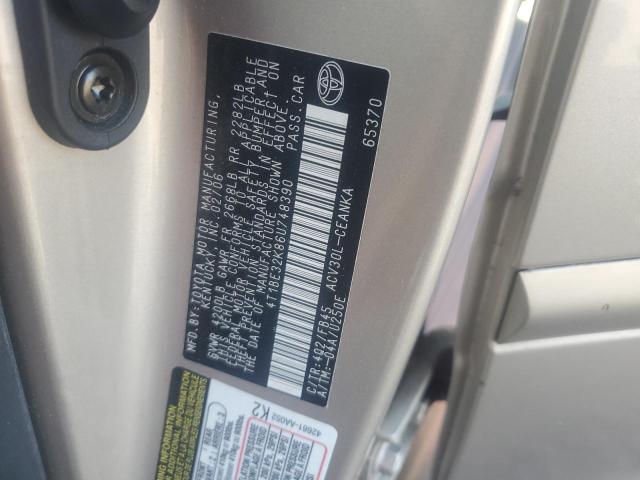 4T1BE32K86U748390 - 2006 TOYOTA CAMRY LE ბეჟი ფოტო 12