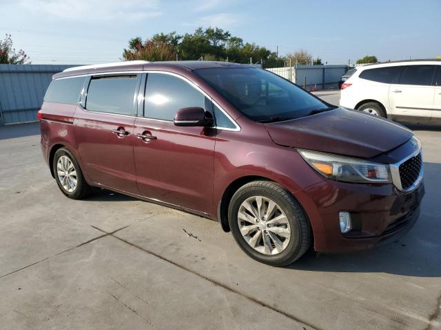 KNDMC5C13F6050505 - 2015 KIA SEDONA EX BURGUNDY photo 4