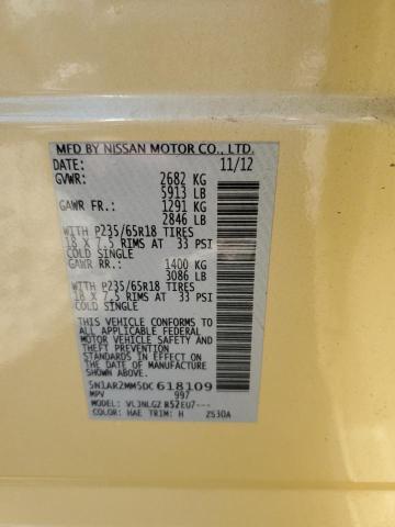 5N1AR2MM5DC618109 - 2013 NISSAN PATHFINDER S Алтын фото 14