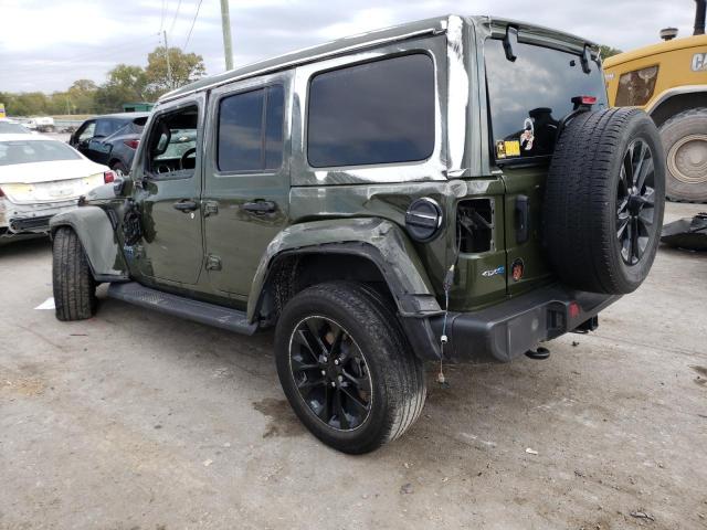1C4JJXP68MW660343 - 2021 JEEP WRANGLER U SAHARA 4XE GREEN photo 2