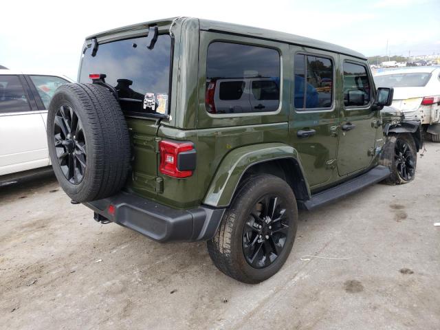 1C4JJXP68MW660343 - 2021 JEEP WRANGLER U SAHARA 4XE GREEN photo 3