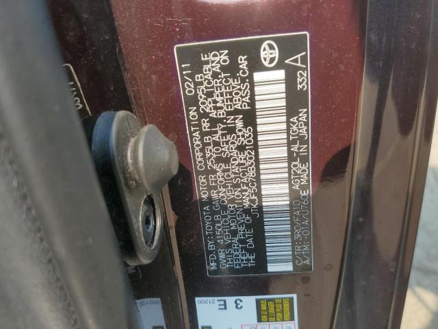 JTKJF5C78B3021035 - 2011 TOYOTA SCION TC წითელი ფოტო 13