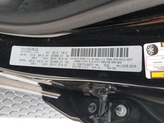 1C6SRFFTXLN203771 - 2020 RAM 1500 BIG HORN/LONE STAR BLACK photo 12