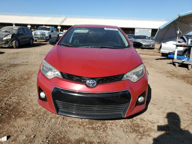 2T1BURHE7EC058993 - 2014 TOYOTA COROLLA L RED photo 5