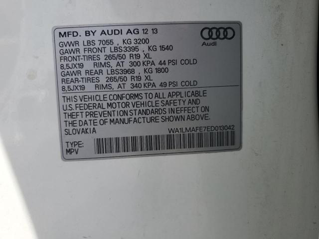 WA1LMAFE7ED013042 - 2014 AUDI Q7 PREMIUM PLUS أبيض صورة 13