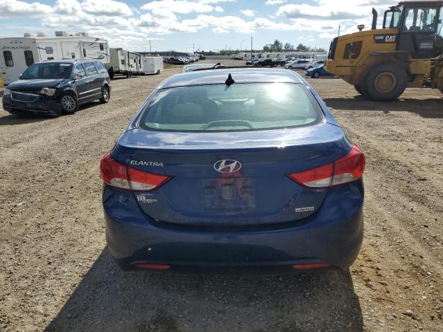 KMHDH4AE1DU713317 - 2013 HYUNDAI ELANTRA GLS BLUE photo 6