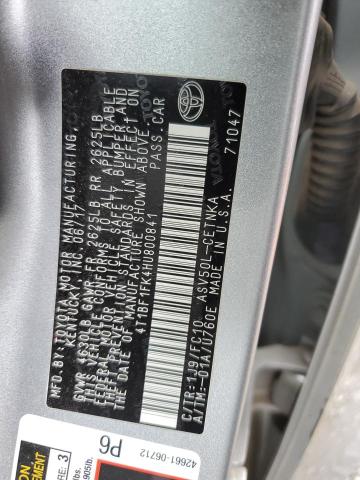 4T1BF1FK4HU800841 - 2017 TOYOTA CAMRY LE SILVER photo 13