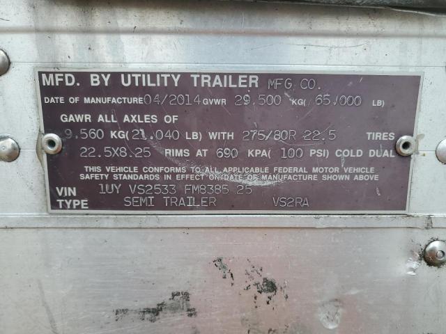 1UYVS2533FM838525 - 2015 UTILITY TRAILER WHITE photo 10