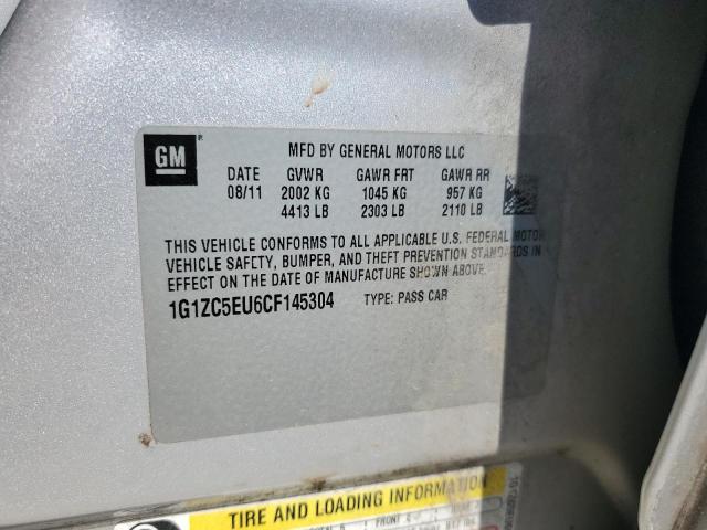 1G1ZC5EU6CF145304 - 2012 CHEVROLET MALIBU 1LT SILVER photo 12