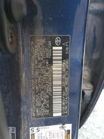 JTDBR32E460072711 - 2006 TOYOTA COROLLA CE 蓝色 照片 12