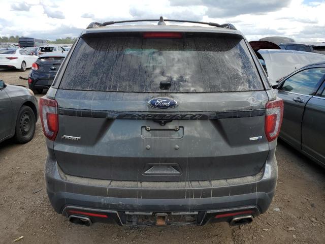 1FM5K8GT1HGA70894 - 2017 FORD EXPLORER SPORT GRAY photo 6